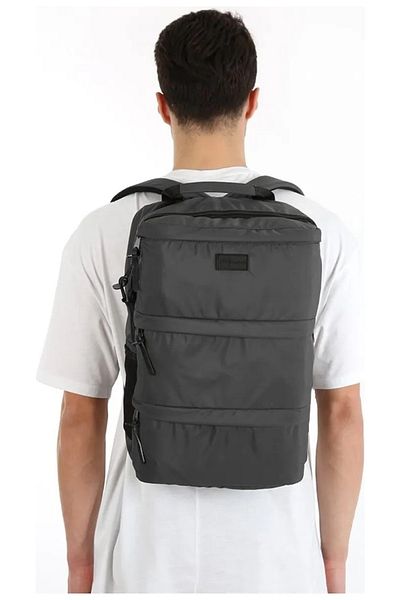 KAFF Gray Waterproof Fabric Multi-Eye Sports Casual Backpack -1012