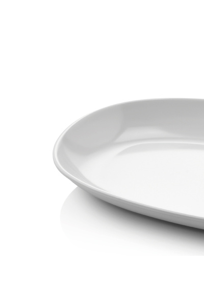 Alezy 606 Göreme Melamine Thermostar Oval Boat Plate 19X11 cm White