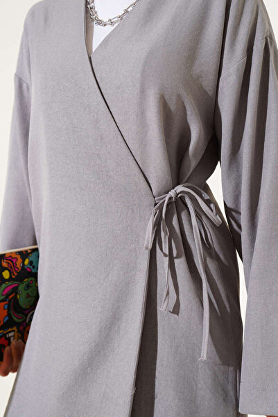 VOLT CLOTHİNG Női oldalra kötött kimonó dupla szett