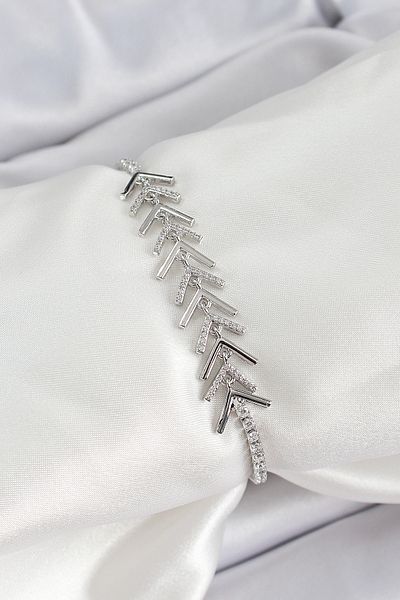BESKAR Brass Silver Color Zircon Stone Fish Scale Women's Bracelet
