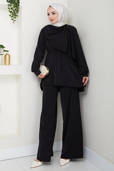 InStyle Shawl Collar Black Double Suit