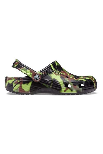 Crocs Clogs Classic Spray Camo Clog Black - Black 37-38 Eu - M5/w7 Us