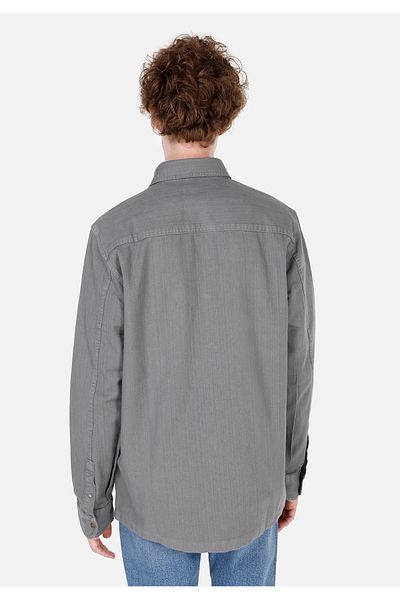 Colin's Comfort Fit Shirt Neck Plain Men's Gray Long Sleeve Shirt