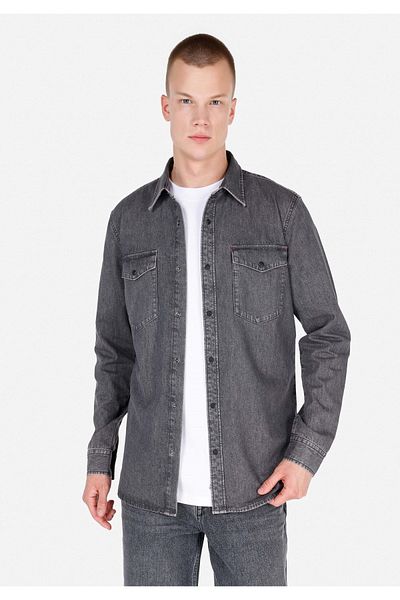 Colin's Regular Fit Classic Collar Men's Blue Long Sleeve Shirt