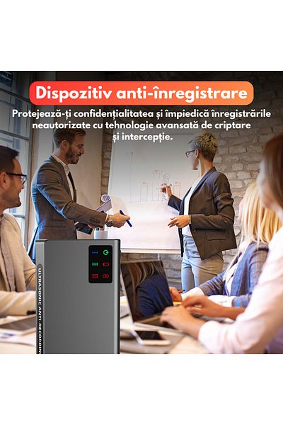 Spionescu Anti-recording device, advanced ultrasound technology, sound distortion, 180 min autonomy, 4000mAh