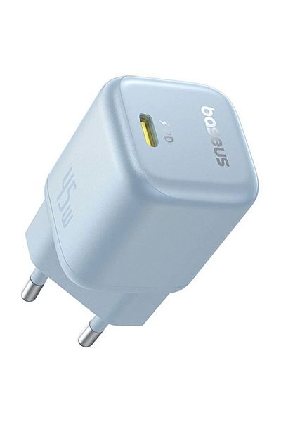 Baseus Adaptor de alimentare Picogo Gan, încărcare rapidă 45w, 1 x USB tip C 5v/3.0a, albastru