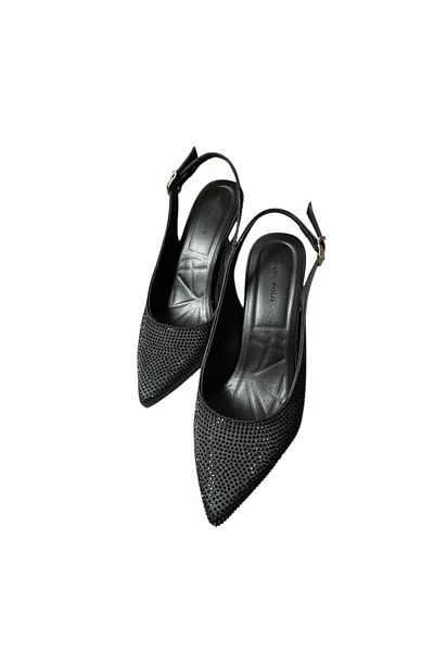Lion Back Open Stone Evening Shoes