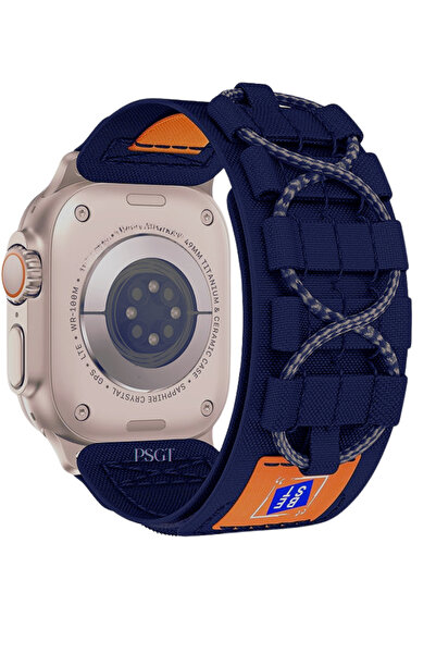 PSGT Apple watch 42-44-45-49 S10(46)mm Krd-99 Outdoor Terletmeyen Hasır Kordon