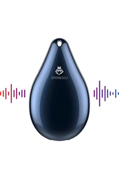 Spionescu Pendant spy recorder, M3, 32GB, voice activated recording, background noise reduction, 400 mAh