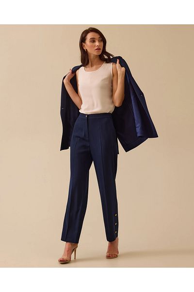 SCL Buttoned Trousers with Leg Detail and Pockets