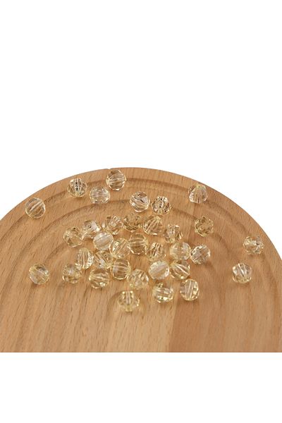 Prestij Boncuk Acrylic Beads Round 10 mm Cream Color World Model Acrylic Bag and Jewelry Beads 500 Grams
