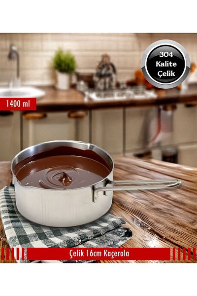 Stell&More Steel Kaçerola Sauce Pot Milk Pot 16cm