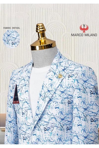 marco mılano Sacou pentru barbati, Slim fit, Marco Milano,