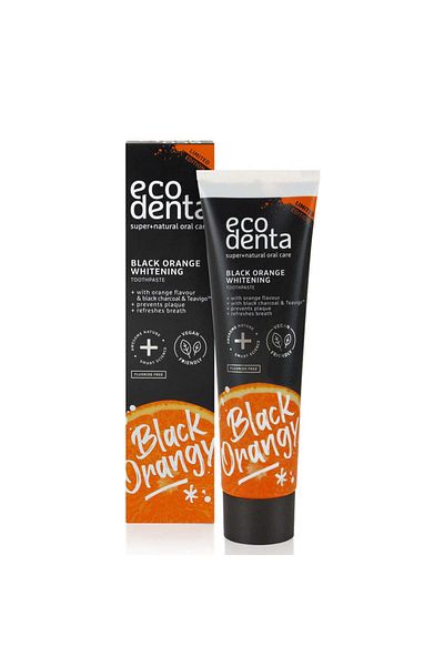 Ecodenta Pastă de dinți albitoare cu cărbune, teavigo și portocală, Ecodenta, 100ml