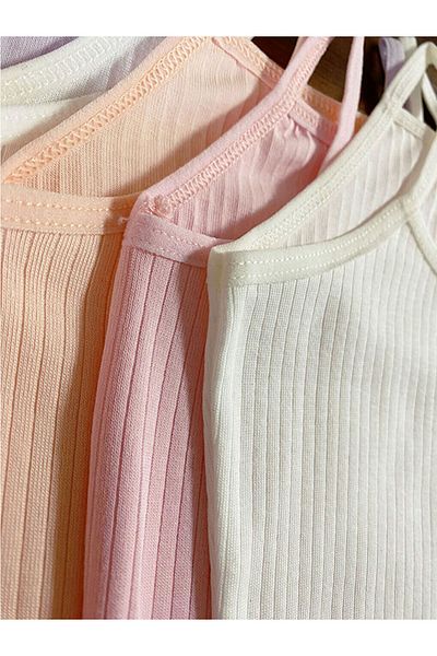 FORMO 6-Piece Girls' Cotton Mixed Color Ribbed Quality Soft Undershirt Boxer Set