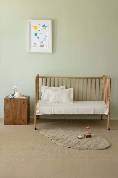 İrya Set of 2 Children's Organic Muslin Pillowcases Cream