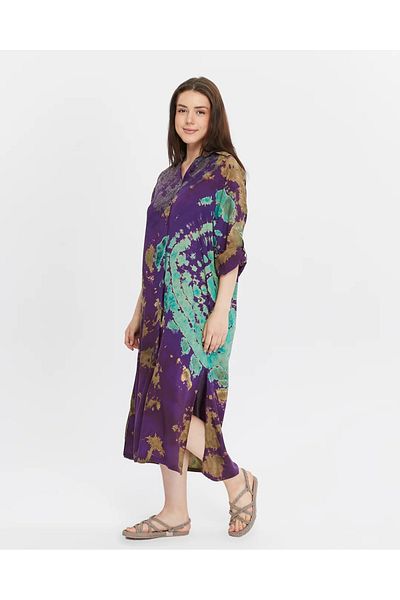 Butik Ayseba Boutique Ayseba Silk Viscosa Dyeing Shirt Dress