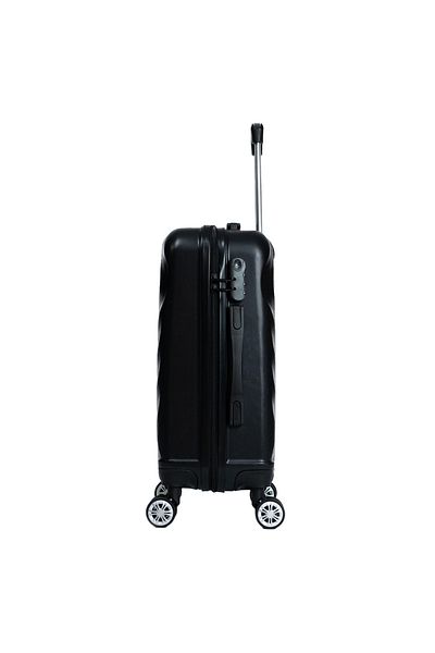 aventor Troler de cabină Aventor AV104, 55x36x22 cm, bagaj de mână, 100% ABS, 4 roți duble 360°, negru