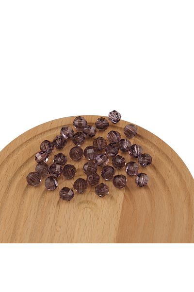 Prestij Boncuk Acrylic Beads Round 10 mm Plum Color World Model Acrylic Bag and Jewelry Beads 500 Grams