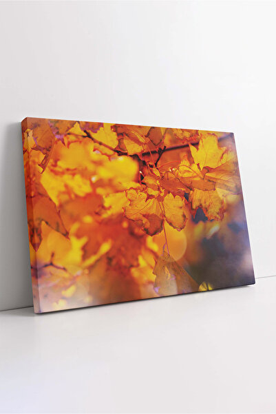 KOSS Dijital Tablou de pânză de toamnă, pânză cu frunze galbene, pictură cu f...