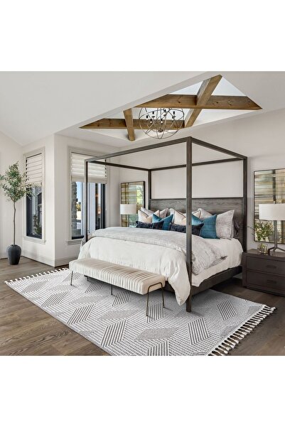 SARAZ HALI S434 Gri-BeyazBukle Halı – Saraz Buklem Koleksiyonu Salon Halısı, Mutfak Halısı, Antre Hol Halısı