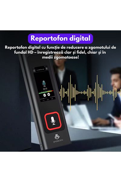 Spionescu Digital voice recorder, H-R510 Pro, 32 GB, voice-activated recording, eliminates background noise
