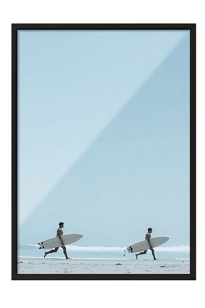 Postifull Poster cu cadru negru, Let's Surf, Fotografie, Poster de culoare albastră, Selecție de vară 2025, NR:109654