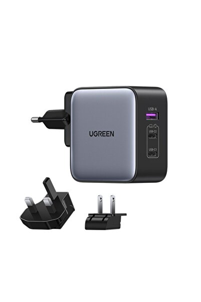 Ugreen Φορτιστής τοίχου CD296, τεχνολογία GaN, 1 θύρα USB, 2 θύρες USB C, Προ...