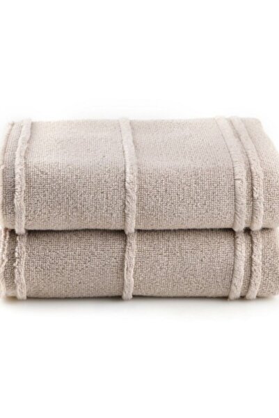 Hobby home collection Σετ 2 πετσέτες 50x90cm 100% μικροβαμβάκι, Hobby Home, Arden Ανοιχτό Καφέ
