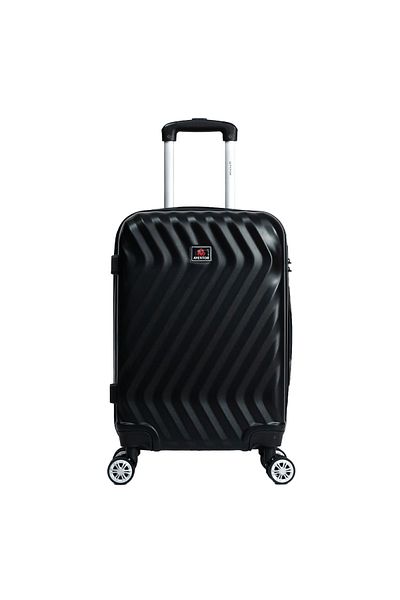 aventor Troler de cabină Aventor AV104, 55x36x22 cm, bagaj de mână, 100% ABS, 4 roți duble 360°, negru