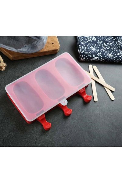 Mi-ÇA HOME 3-Piece Magnum Ice Cream Making Mold with 50 Stick Gifts Bpa Free