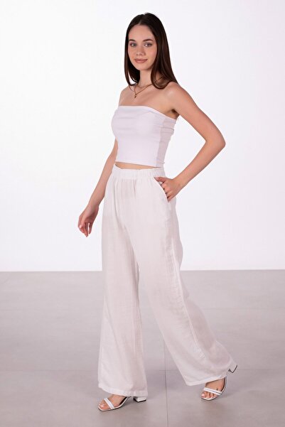 BARRELS AND OIL Lycra Strapless Body - White