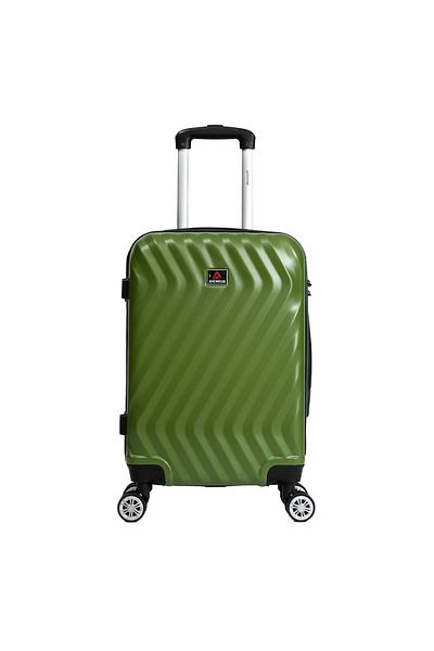 aventor Troler de cabină Aventor AV104, 55x36x22 cm, bagaj de mână, 100% ABS, 4 roți duble 360°, verde