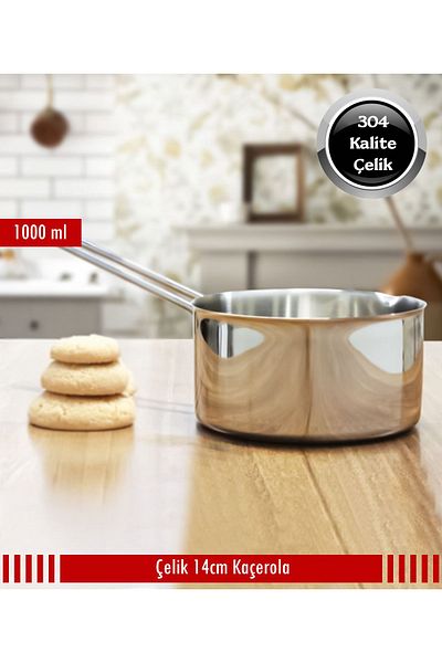 Stell&More Steel Kaçerola Sauce Pot Milk Pot 14cm
