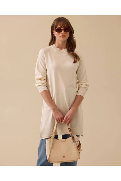 SCL Crew Neck Long Sleeve Knitwear Tunic
