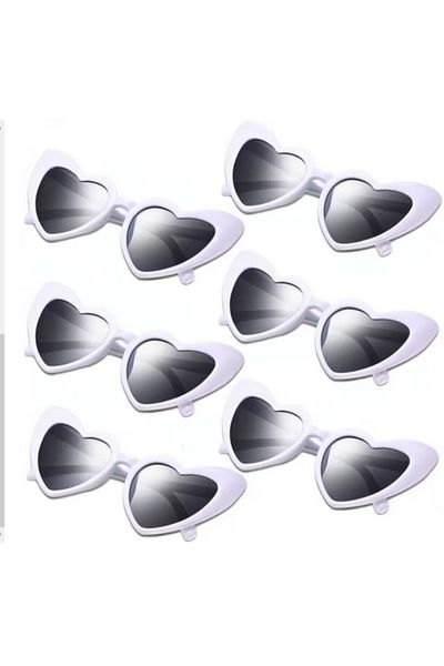 ModaLand Bride Groom Glasses White Heart 6 Li Super Deal