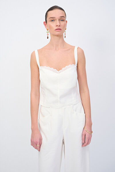 Love My Body Moda Tutkusu Kolsuz Tencel Bluz