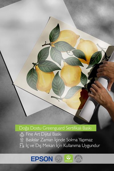 Postifull Wooden Framed Poster Painting, Yellow Lemons, Illustration, Yellow Color Poster, 2025 Summer Selection, No:10