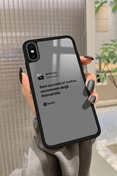 Snacase iPhone Xs Max Uyumlu Şarkı Sözü Tasarımlı Glossy Premium Kılıf
