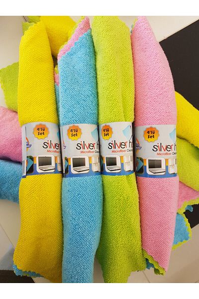 SİLVER HOME Silver Home Microfiber Cleaning Cloth 4 Pack