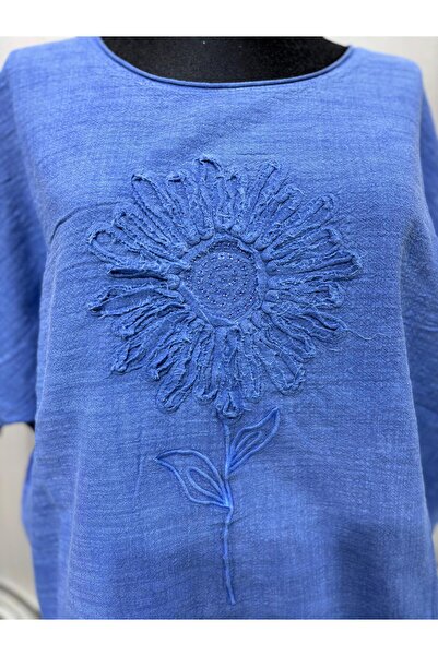 AGORATEKSTİL Bluză oversize din plasă în relief 100% in pentru femei