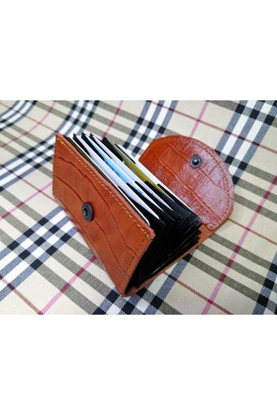 yavuz deri Real Leather Accordion Card Holder