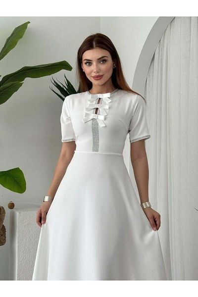 Aymood Rochie cu fundă cu pietre Wera