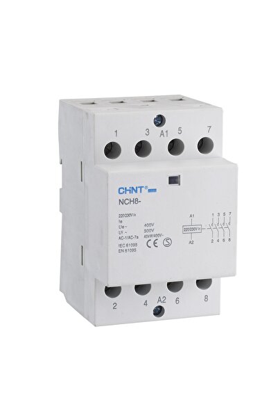 chint NCH8 Serisi / Sessiz Kontaktör / 4 Kutuplu / 20A / 4NA / 220/230 V AC Bobinli