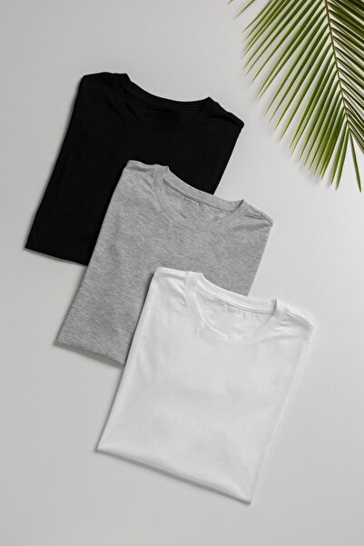 JustBS Βασικό μπλουζάκι 3 τεμαχίων