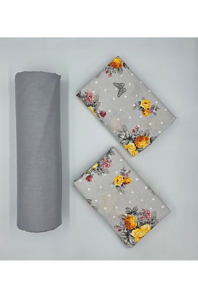 pınarhome collectıon 100% Organic Cotton Soft Fabric Embedded Sheets+Pillow Cover Corner Depth 28-30 Cm**New Season**
