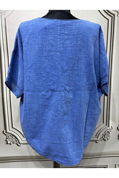 AGORATEKSTİL Bluză oversize din plasă în relief 100% in pentru femei