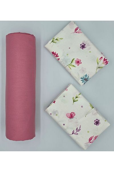 pınarhome collectıon 100% Organic Cotton Soft Fabric Embedded Sheets+Pillow Cover Corner Depth 28-30 Cm**New Season**