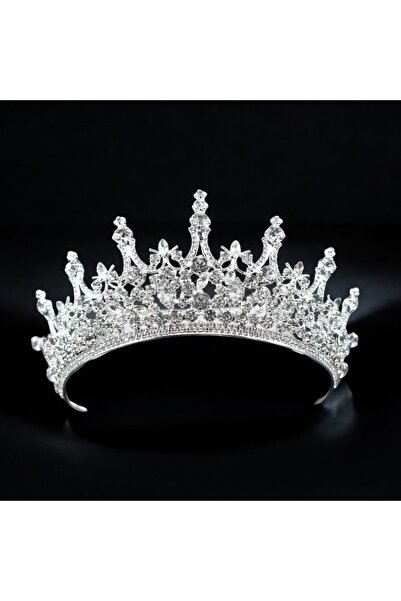 Massaltay تاج زفاف الأميرة هيلينا - مطرز بحجر الزركون، تصميم رائع وراقي