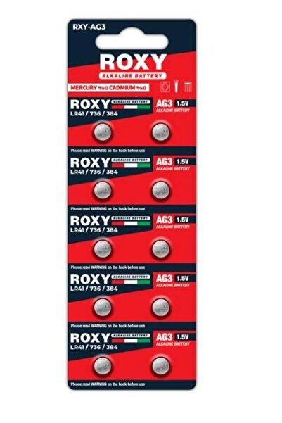 Roxy RXY-AG3 LR41/736/384 Alkalin Pil (10'LU Paket)
